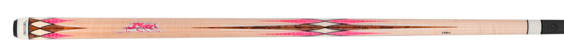 Predator CRM Virtuoso Natural Curly Maple / Pink Stone Carom Cue and 3-Cushion Cue