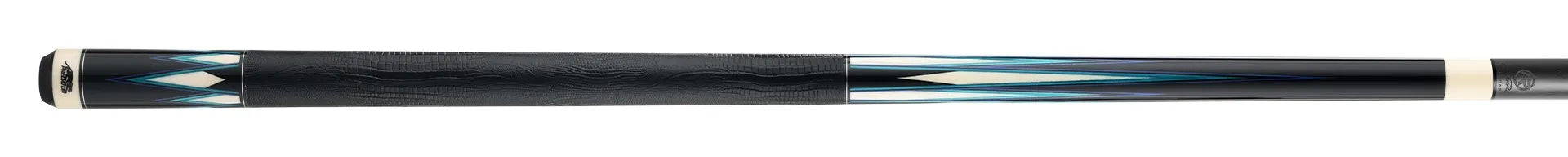 Predator LE True Splice 16 Pool Cue - Ebony with Blue/Teal Points - Leather Wrap