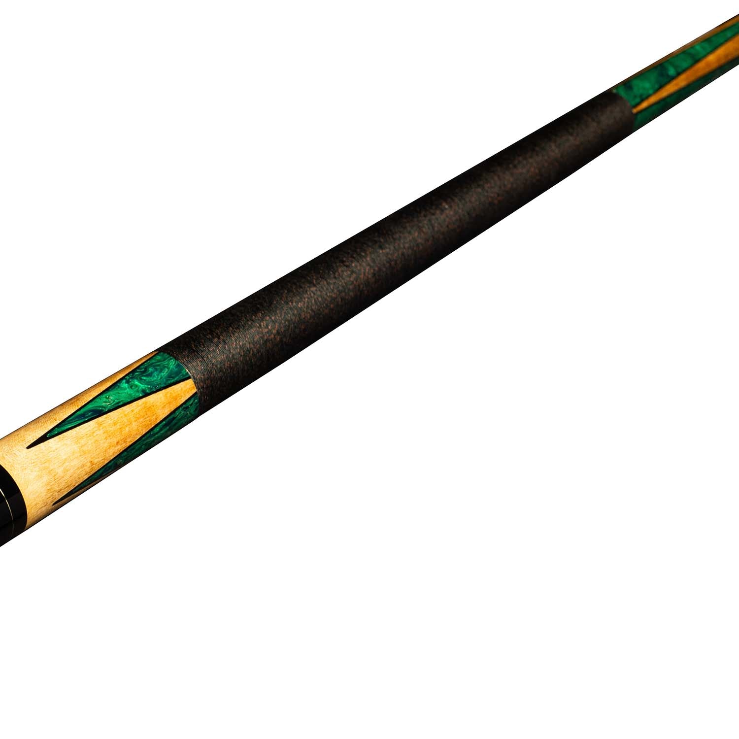 Viking BE0304 8 Green Commando Pearl Inlays Cue, Khaki Stain