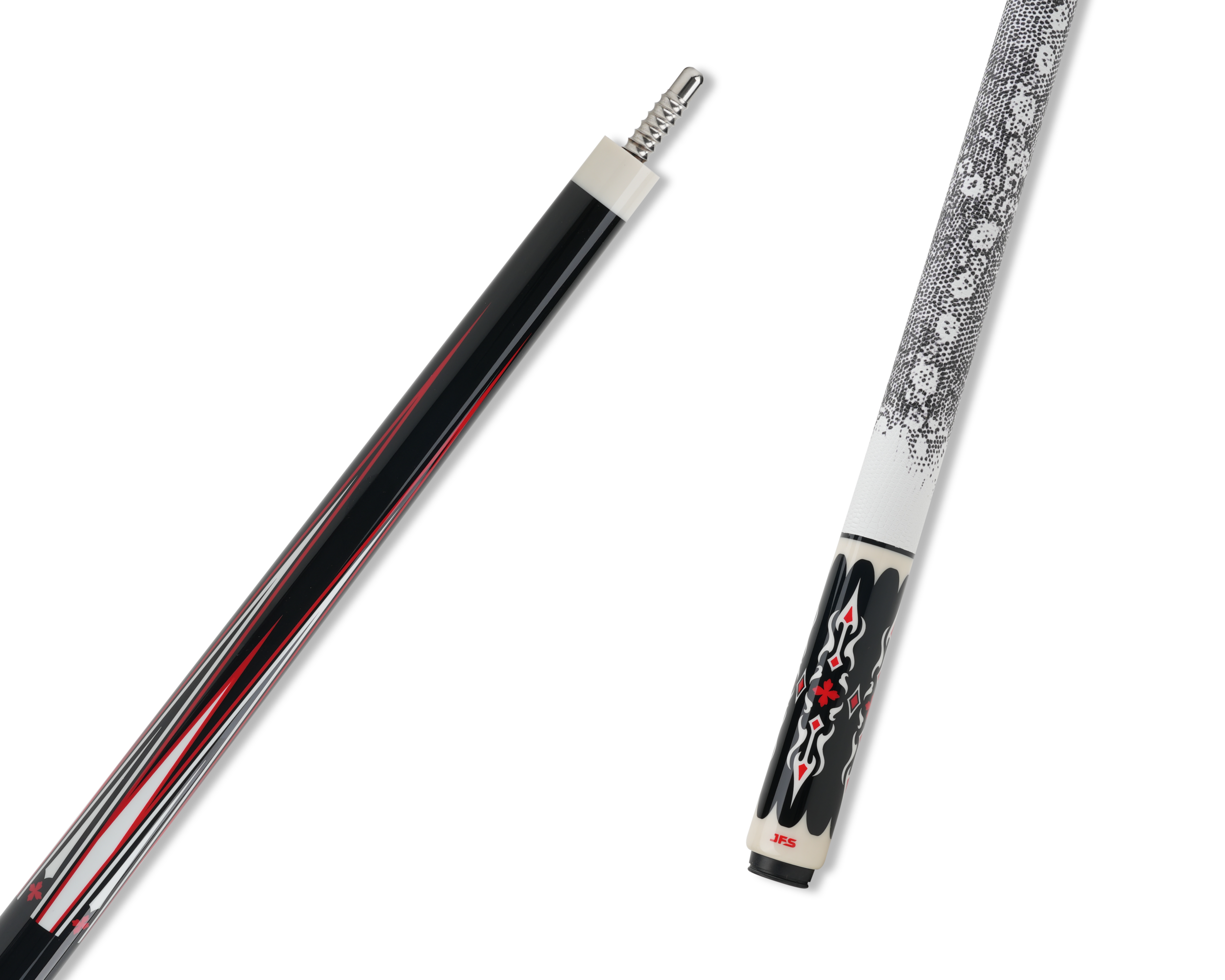 JFlowers DANTE 1 - Limited - White Lizard Wrap Pool Cue