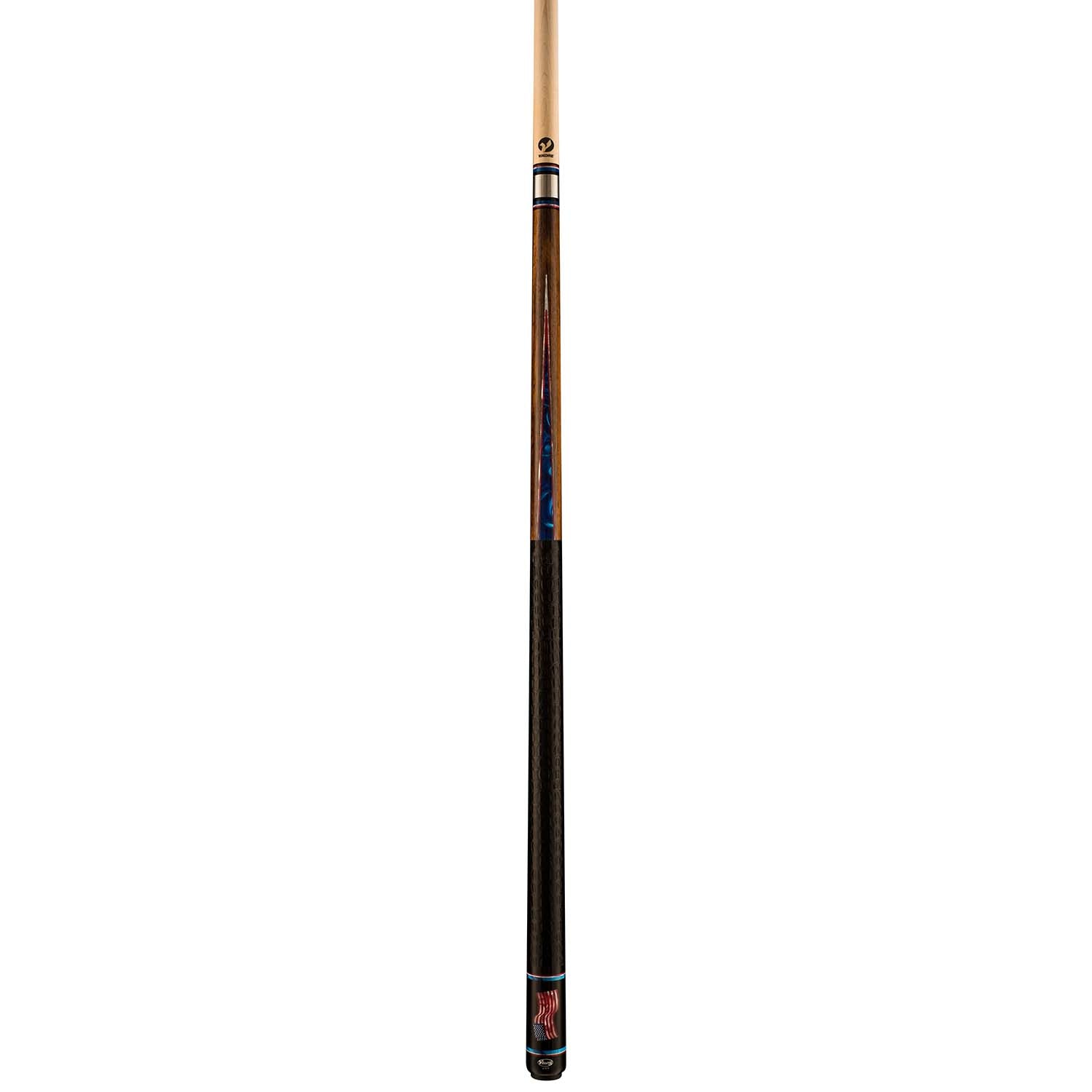 Viking DF0500 East Indian Rosewood Cue, American Flag Design