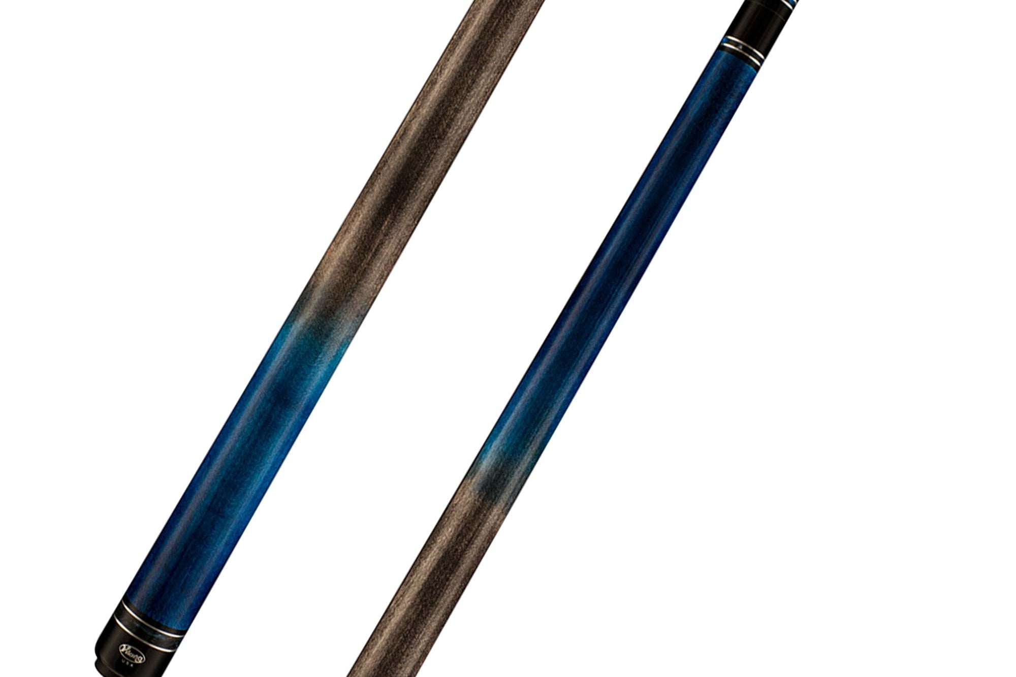 Viking Helix HL0116 Hardrock Maple Cue, Ocean Blue/Smoke Faded Stain