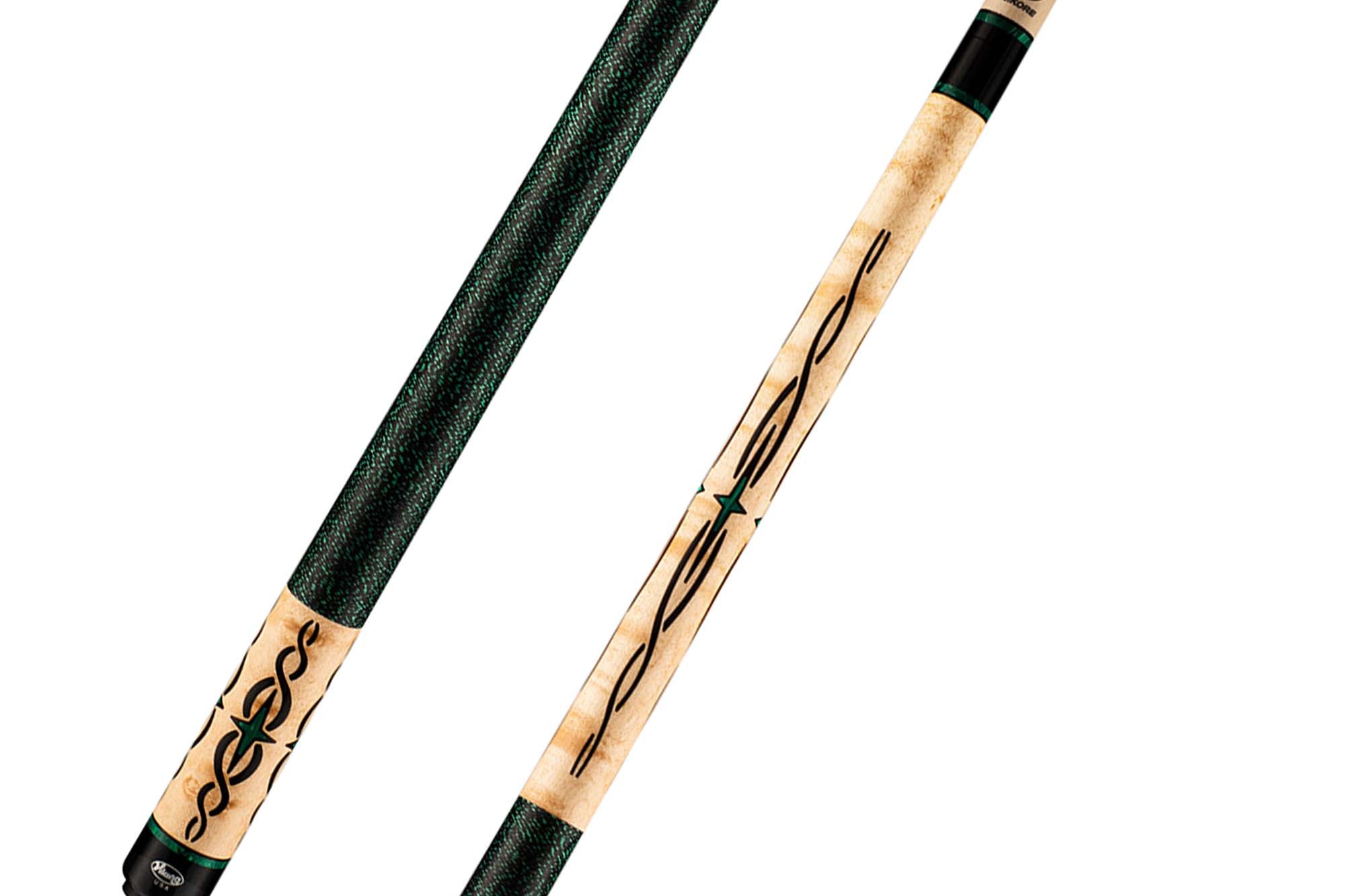 Viking Helix HL0504 Birdseye Maple Cue, Khaki Stain