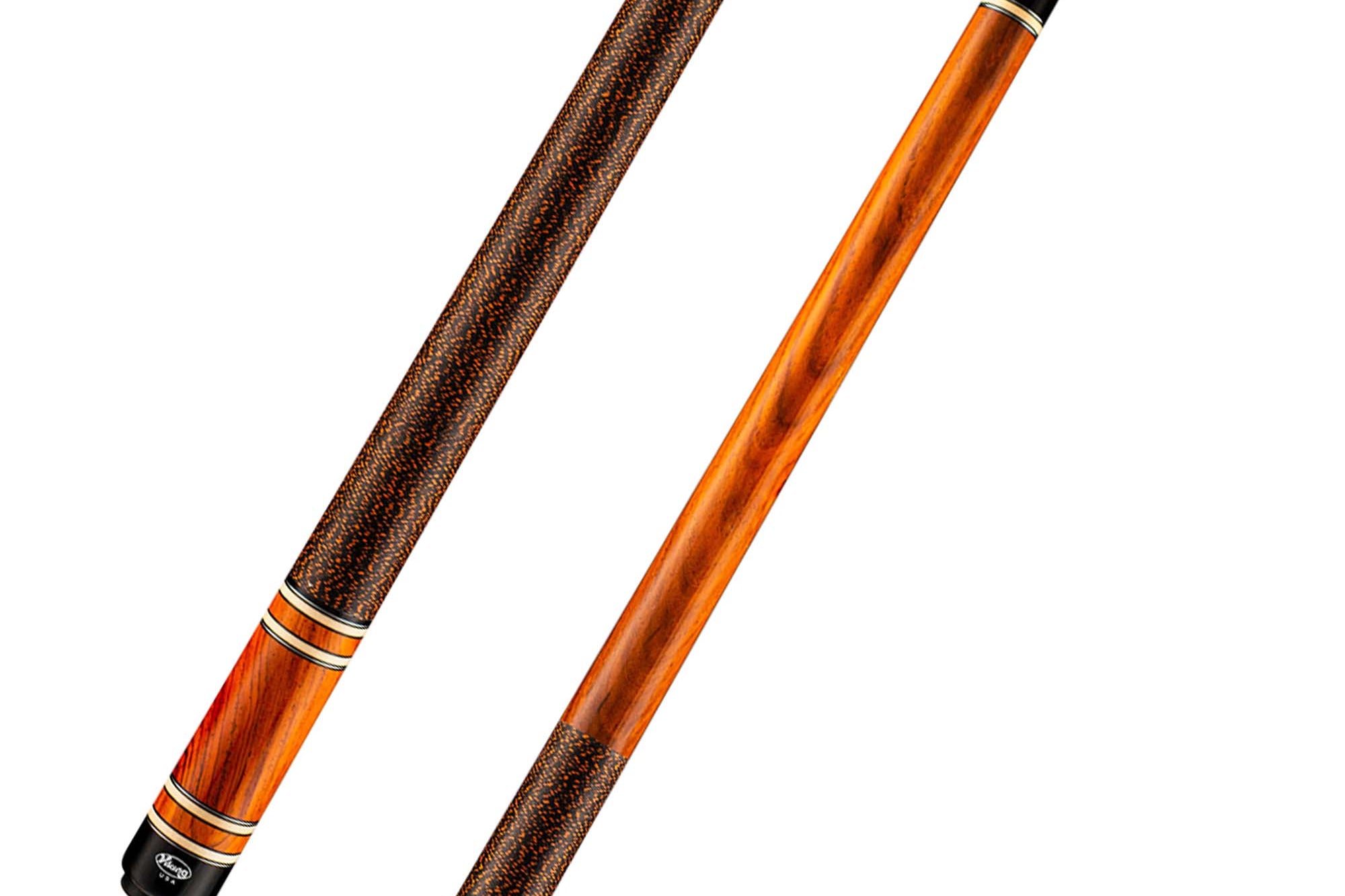 Viking Impero IM0400 Central American Cocobolo Cue, Black/Orange Irish Linen Wrap