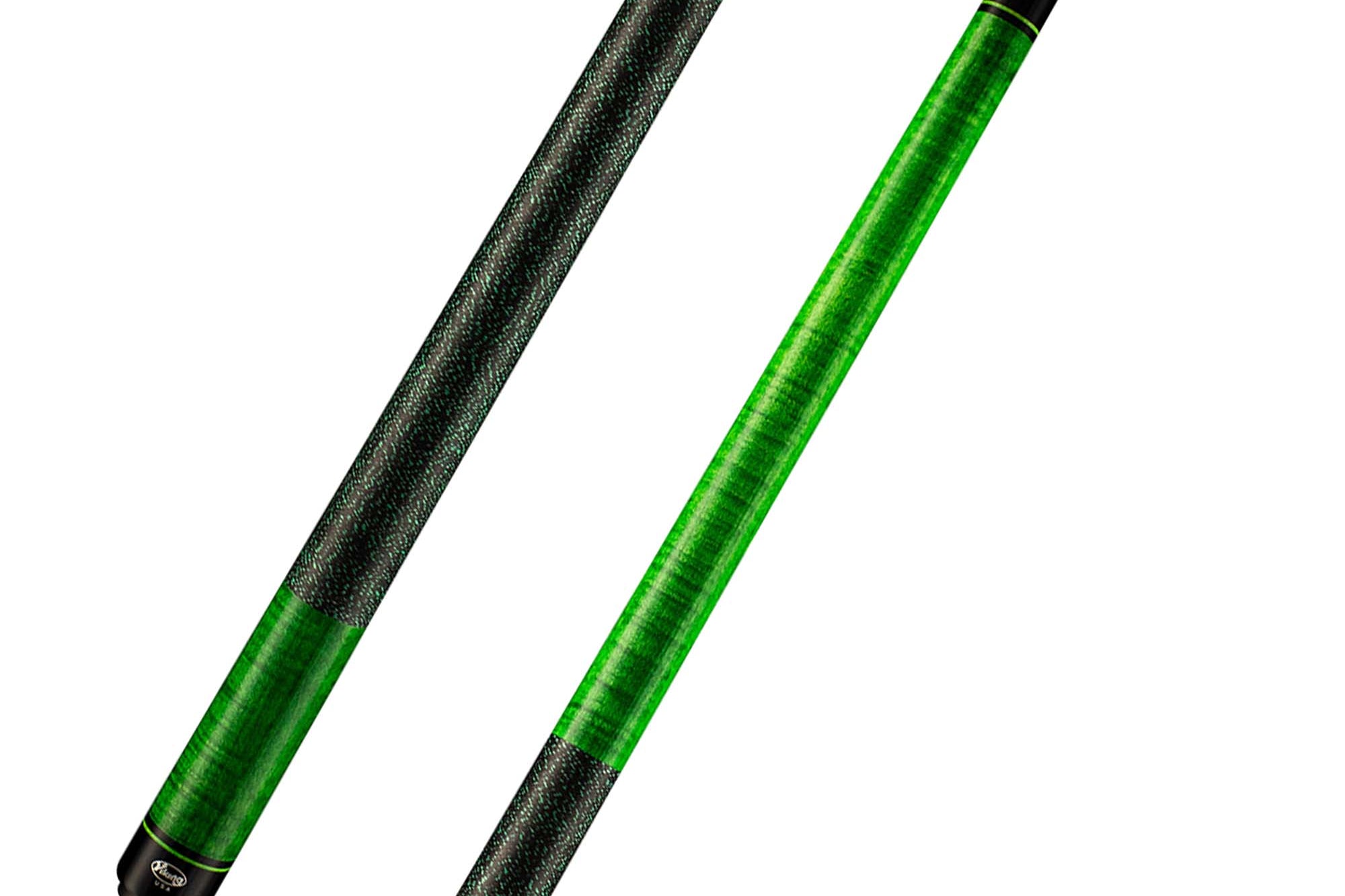 Viking Kayano KY0103 High Grade Curly Maple Cue, Emerald Stain