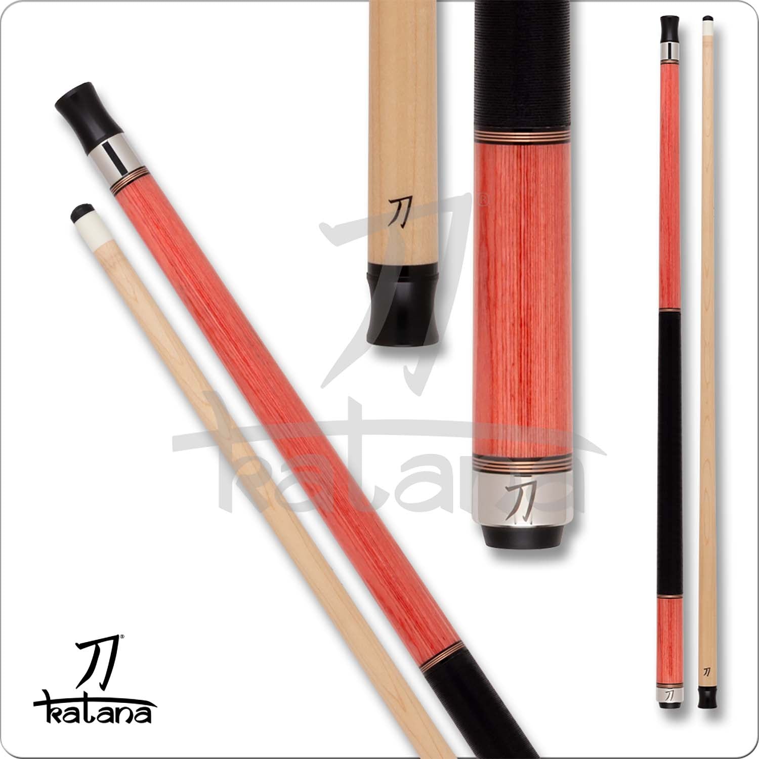Katana Dragon KAT2507 Cue with Wood Shaft - Pink