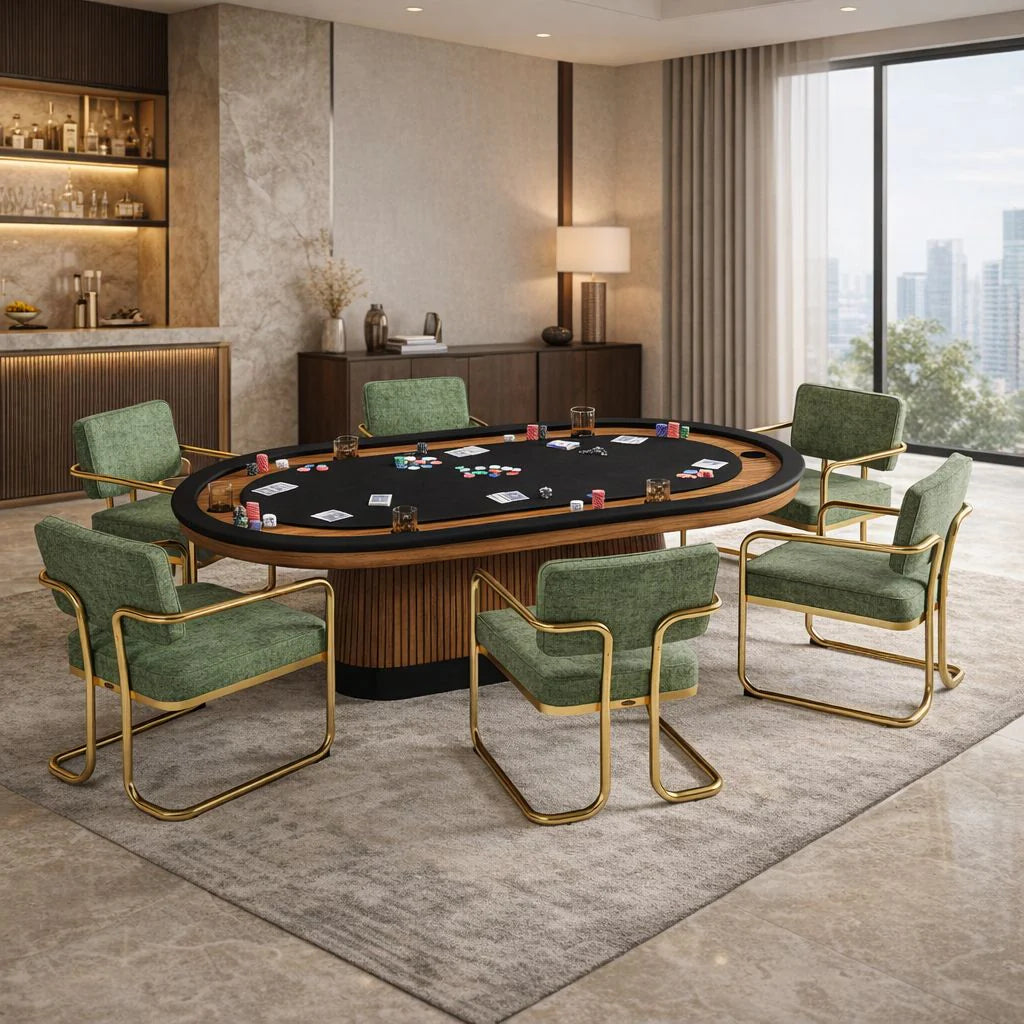 Ram Game Room Prohibition Series Texas Hold'Em Table-Walnut