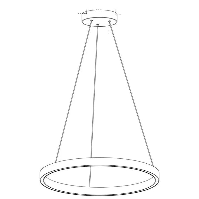 Ram Game Room 24" Circular LED Table Light Fixture