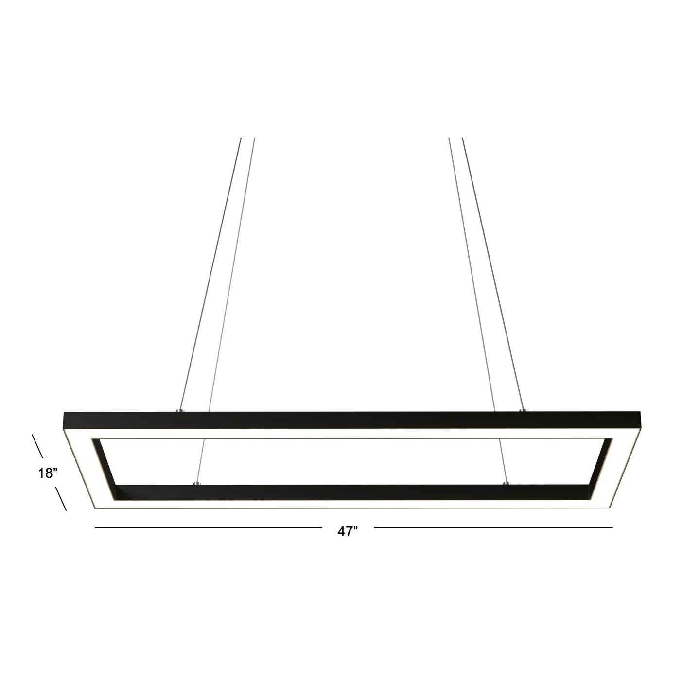 Ram Game Room 47" LED Rectangular Game Table Light Fixture