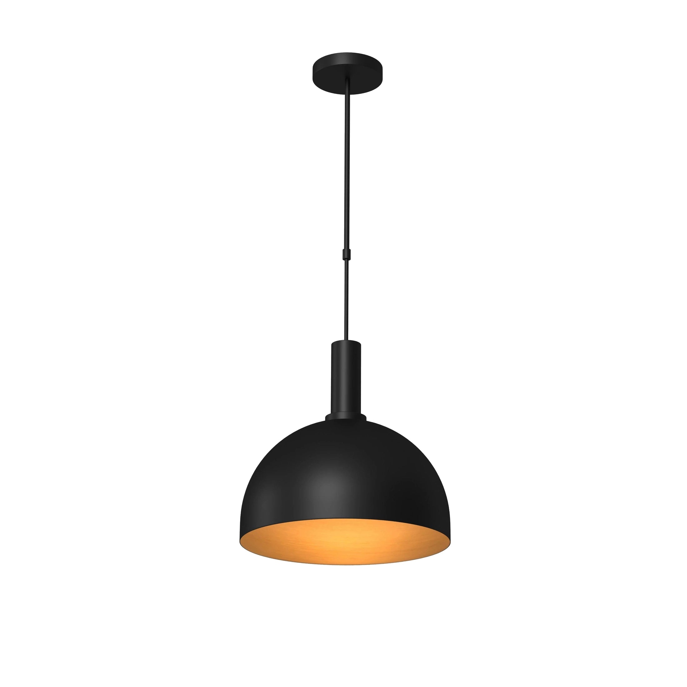 Ram Game Room BOOT-12 Prohibition Single 12" Metal Shade Pendant, Matte Black