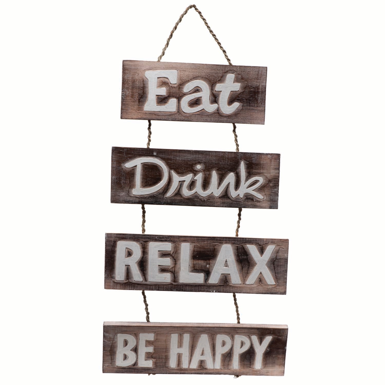 Ram Game Room Drink, Relax, Be Happy Hanging Sign