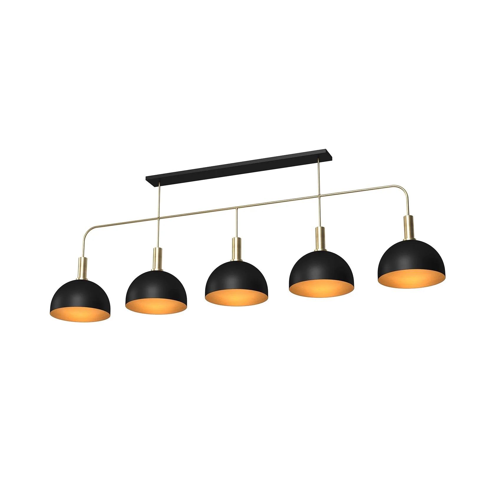 Ram Game Room Prohibition 5 Metal Shade 80" Pendant