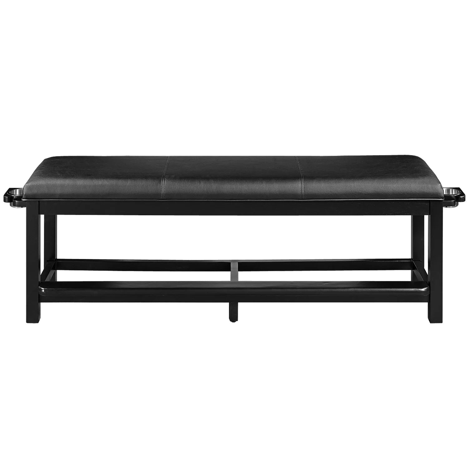Ram Game Room Spectator Storage Bench - Black