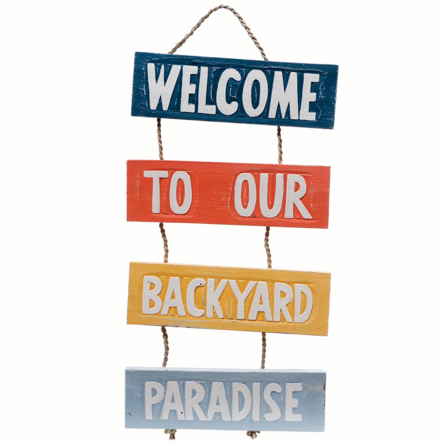 Ram Game Room Welcome To Our Backyard Paradise Outdoor Sign