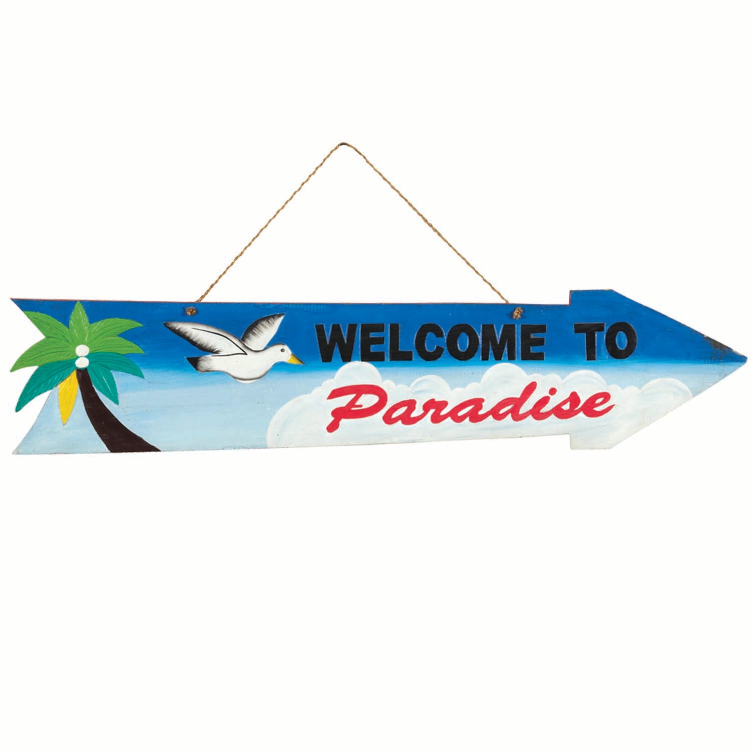 Ram Game Room Welcome To Paradise Outdoor Arrow Sign