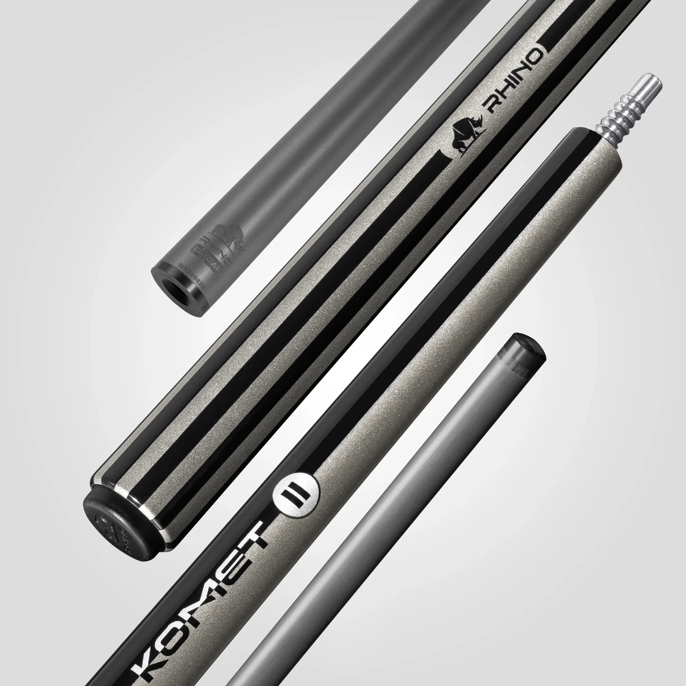 Rhino Komet II Break Cue, Black & Grey