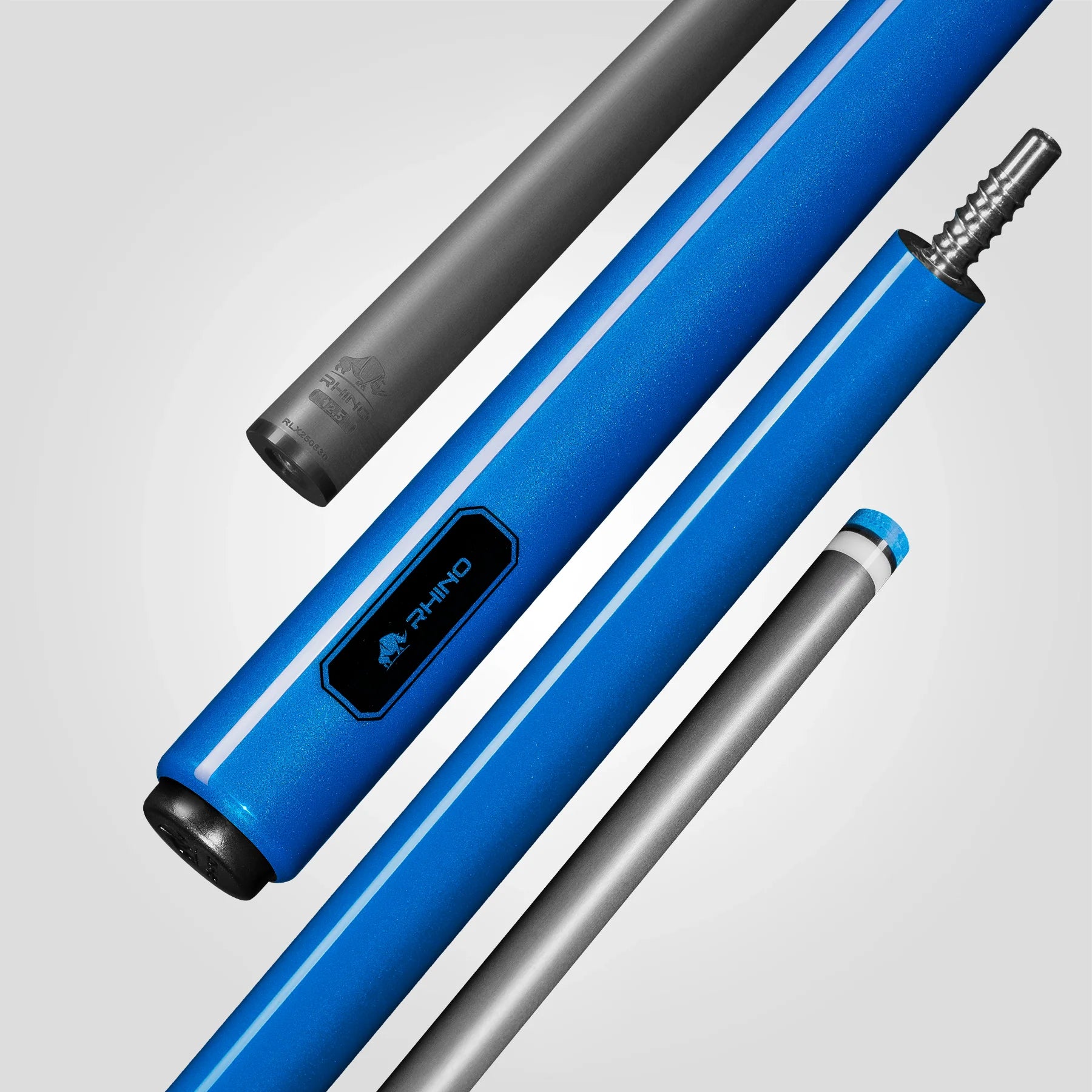 Rhino Luminax Wrapless Pool Cue, Ocean Blue