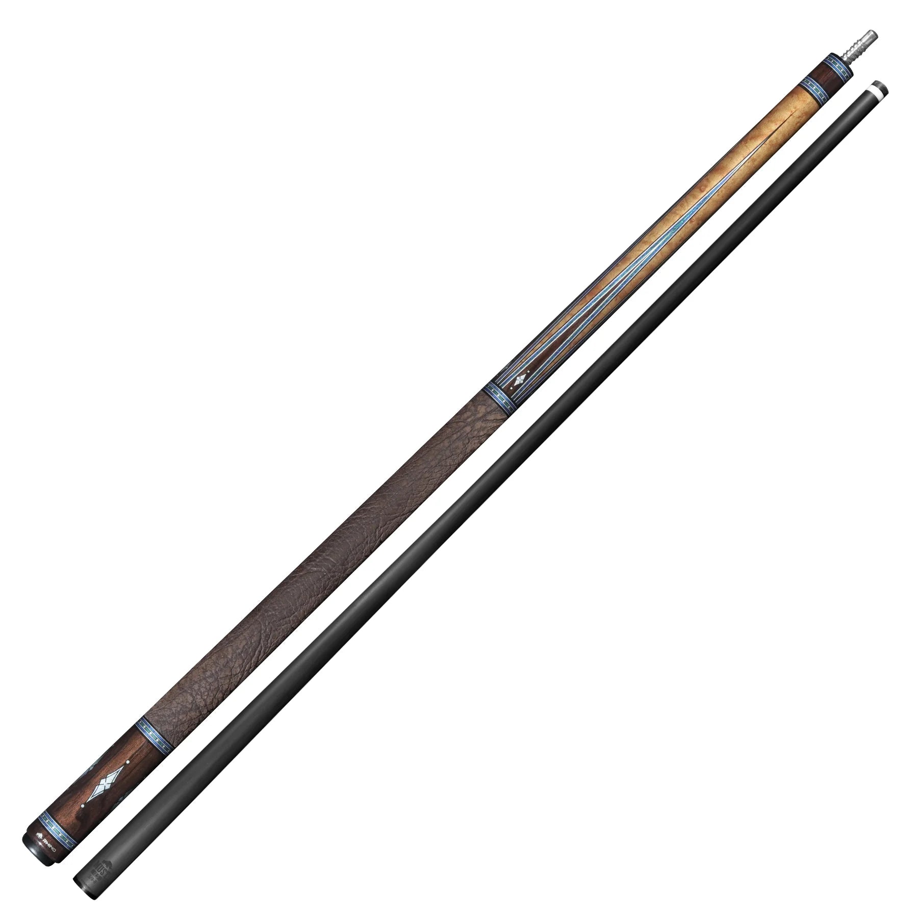 Rhino Must Pool Cue MU5 Maple Azure Inlay, 12.5mm