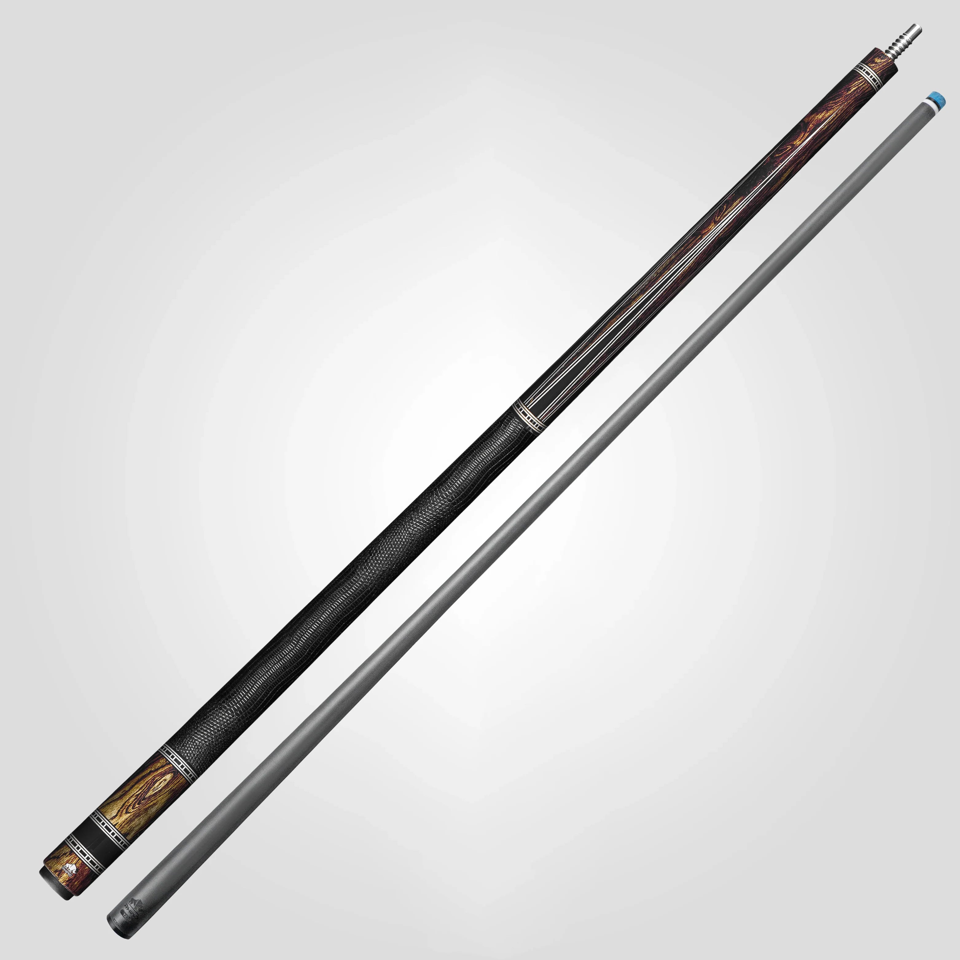 Rhino Retrô Lizard Embossed Microfiber Leather Wrap Pool Cue & Point, Bocote