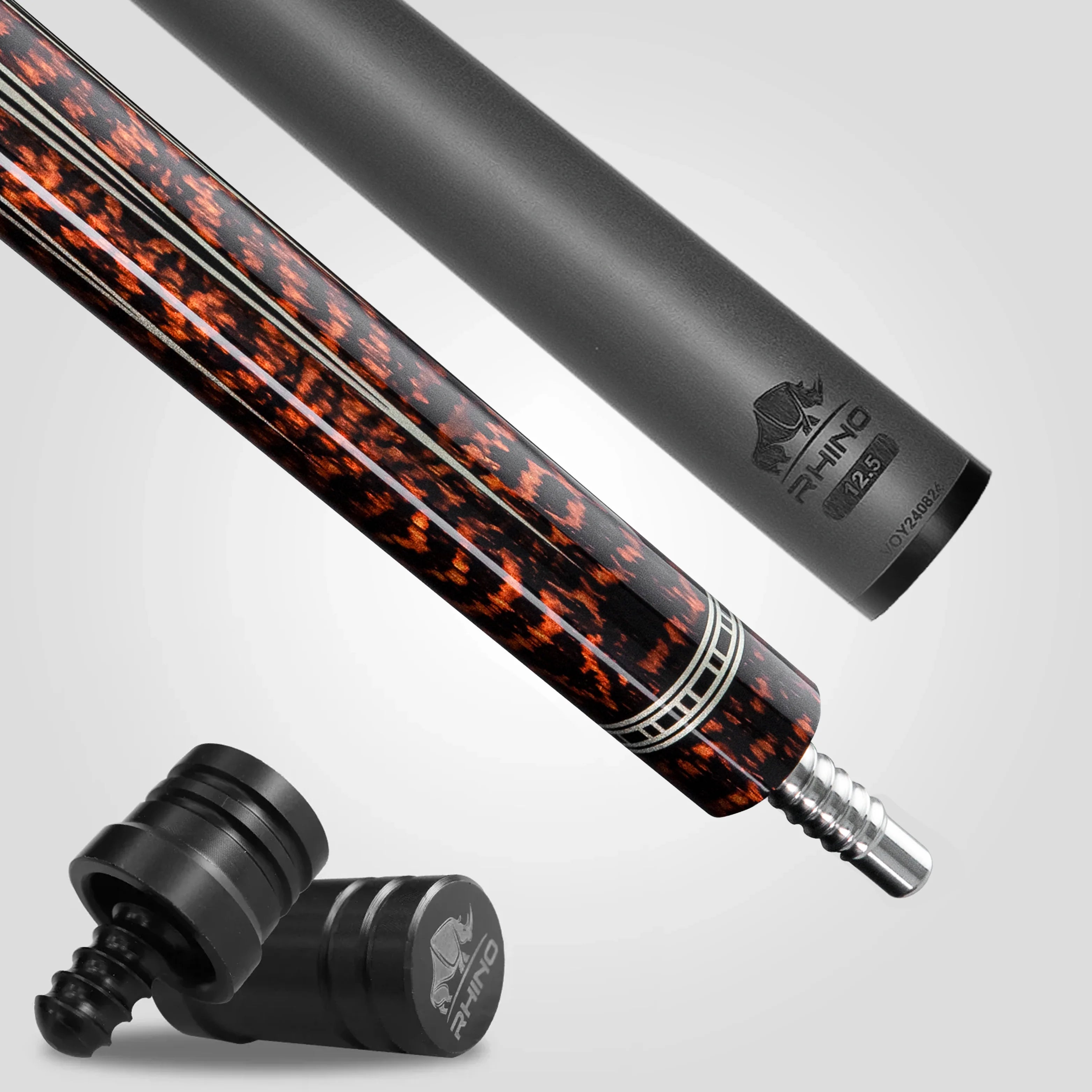 Rhino Retrô Lizard Embossed Microfiber Leather Wrap Pool Cue & Point, Snake