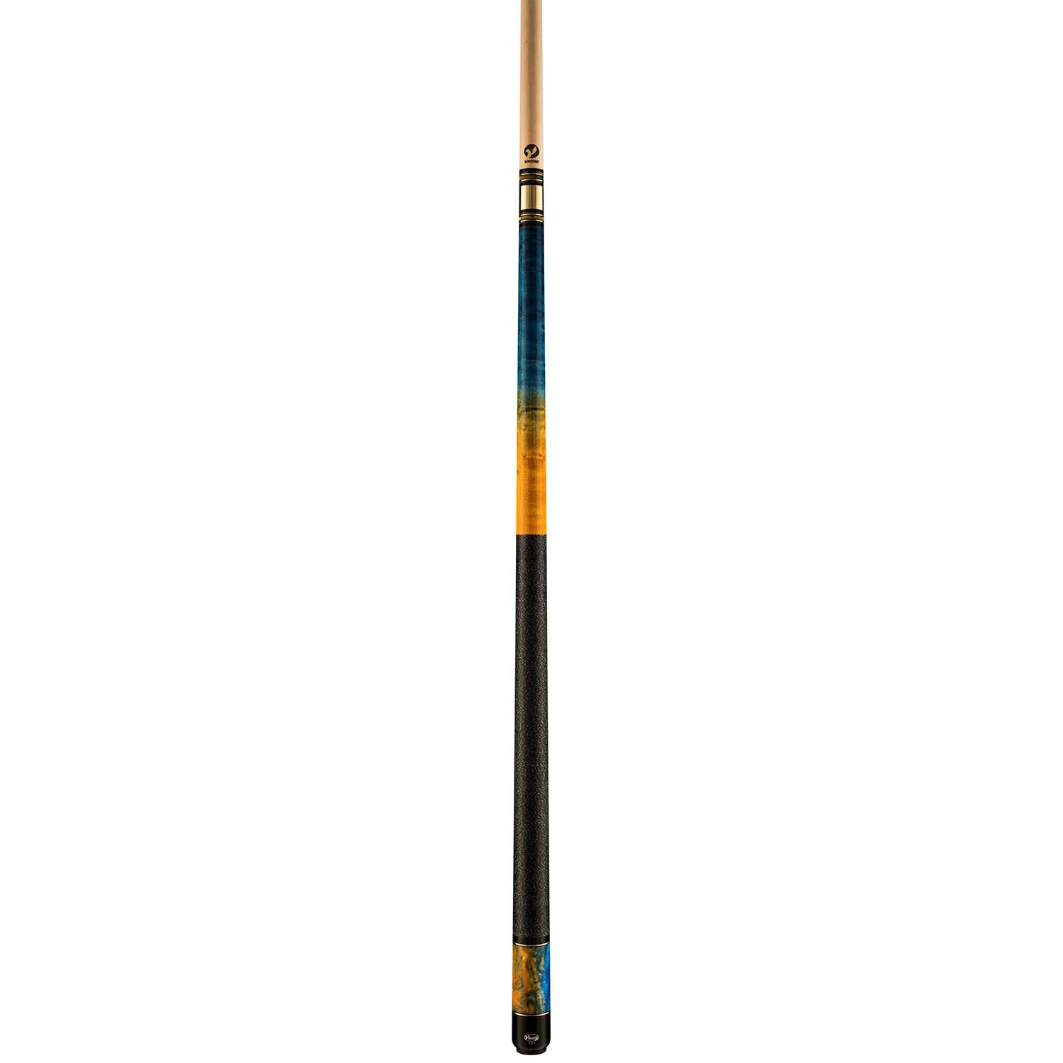 Viking TW0116 Birdseye Maple Cue, Washed Ocean Blue/Yellow Sunflower Stain