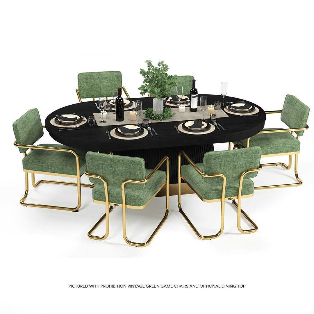 Ram Game Room Prohibition Series Texas Hold'Em Table Dining Top -Black