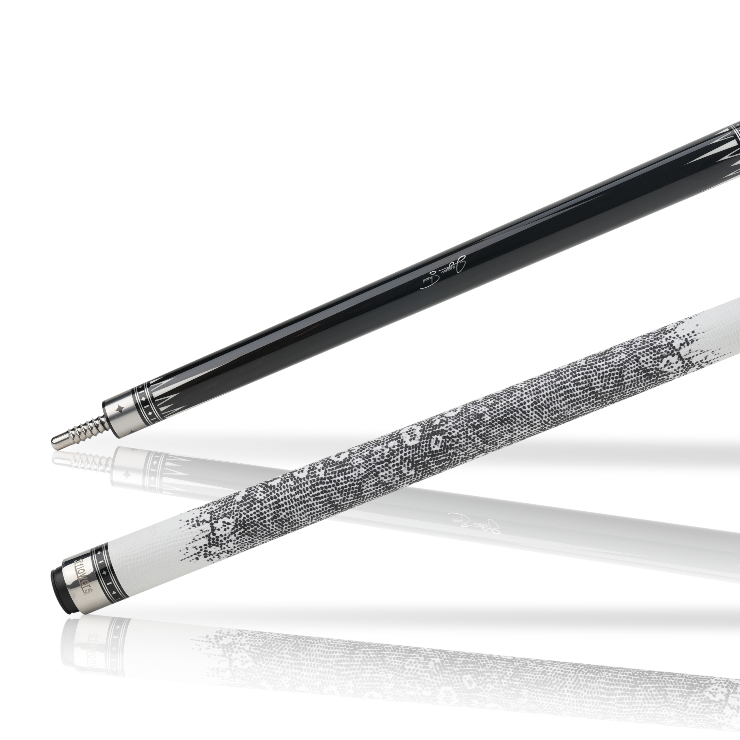 JFlowers True - White Lizard Wrap Pool Cue