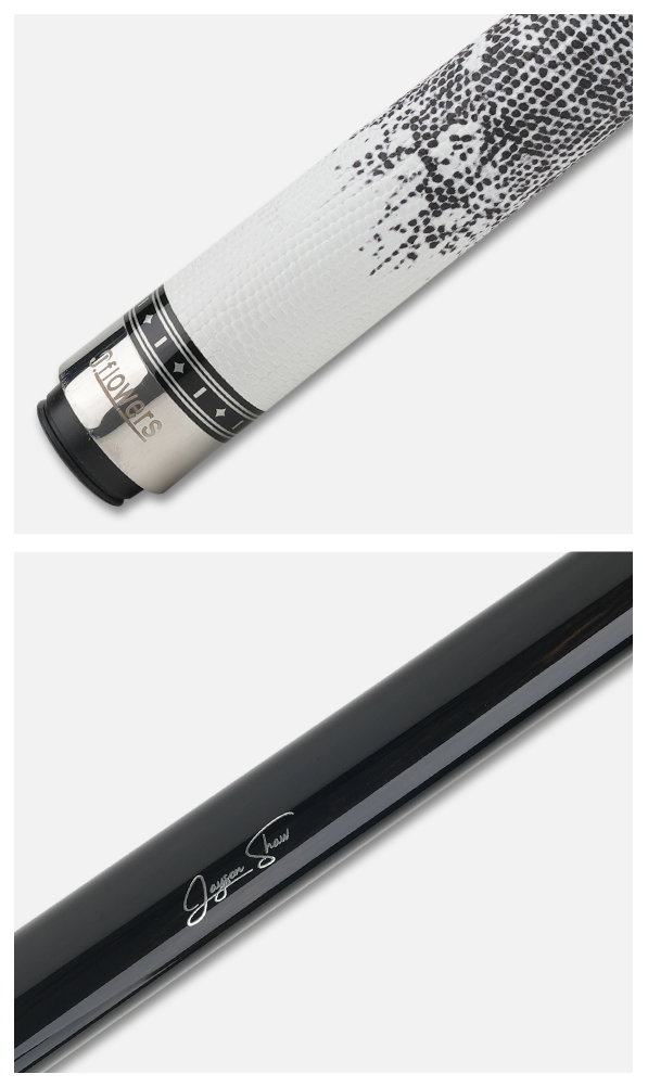 JFlowers True - White Lizard Wrap Pool Cue