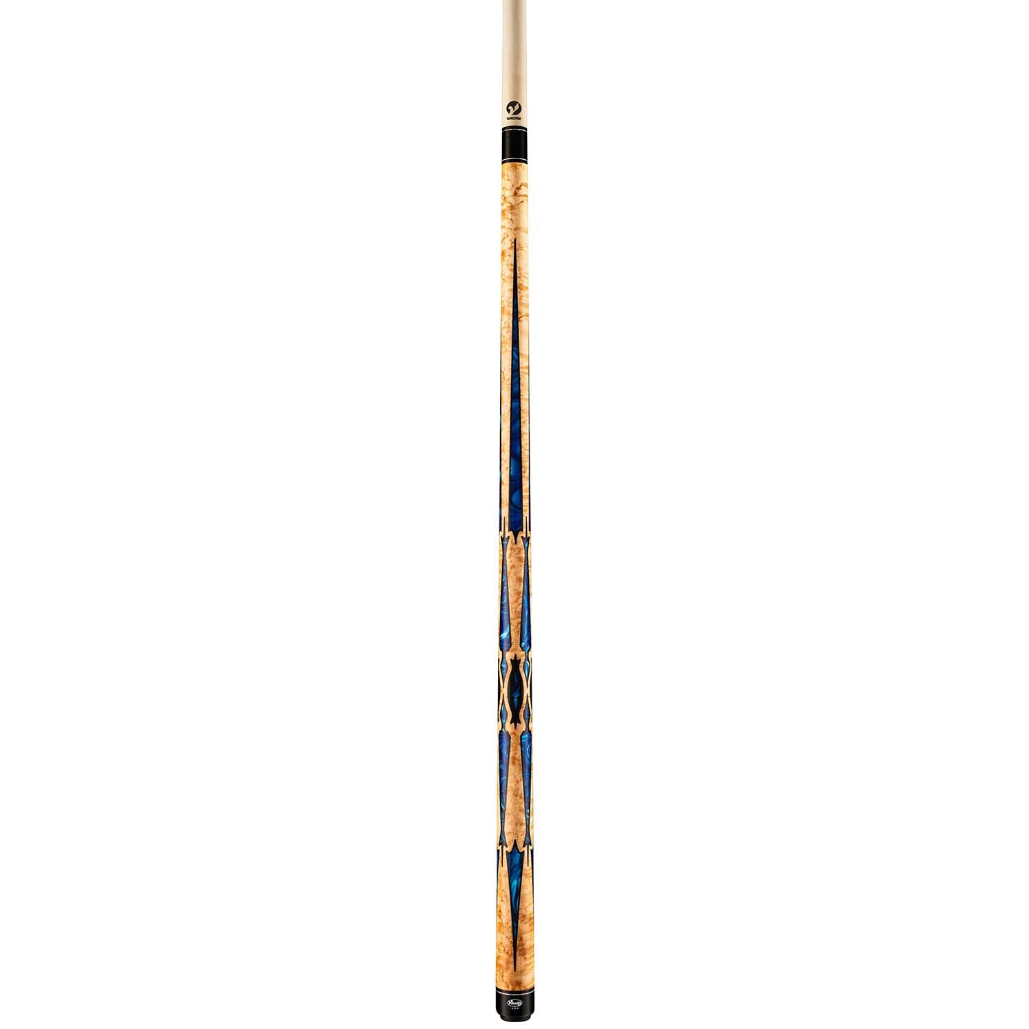 Viking Motore MT0704 Birdseye Maple Cue, Blue Pearl Inlays