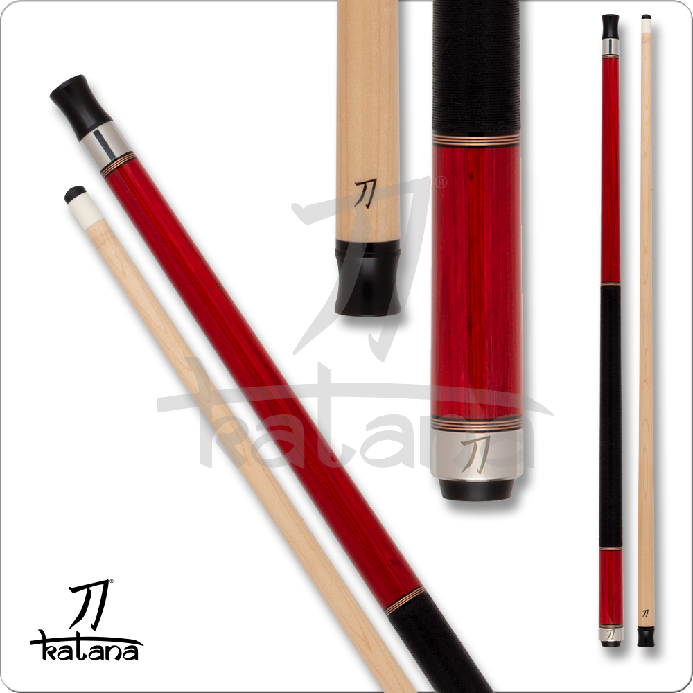Katana Dragon KAT2504 Cue with Wood Shaft - Red