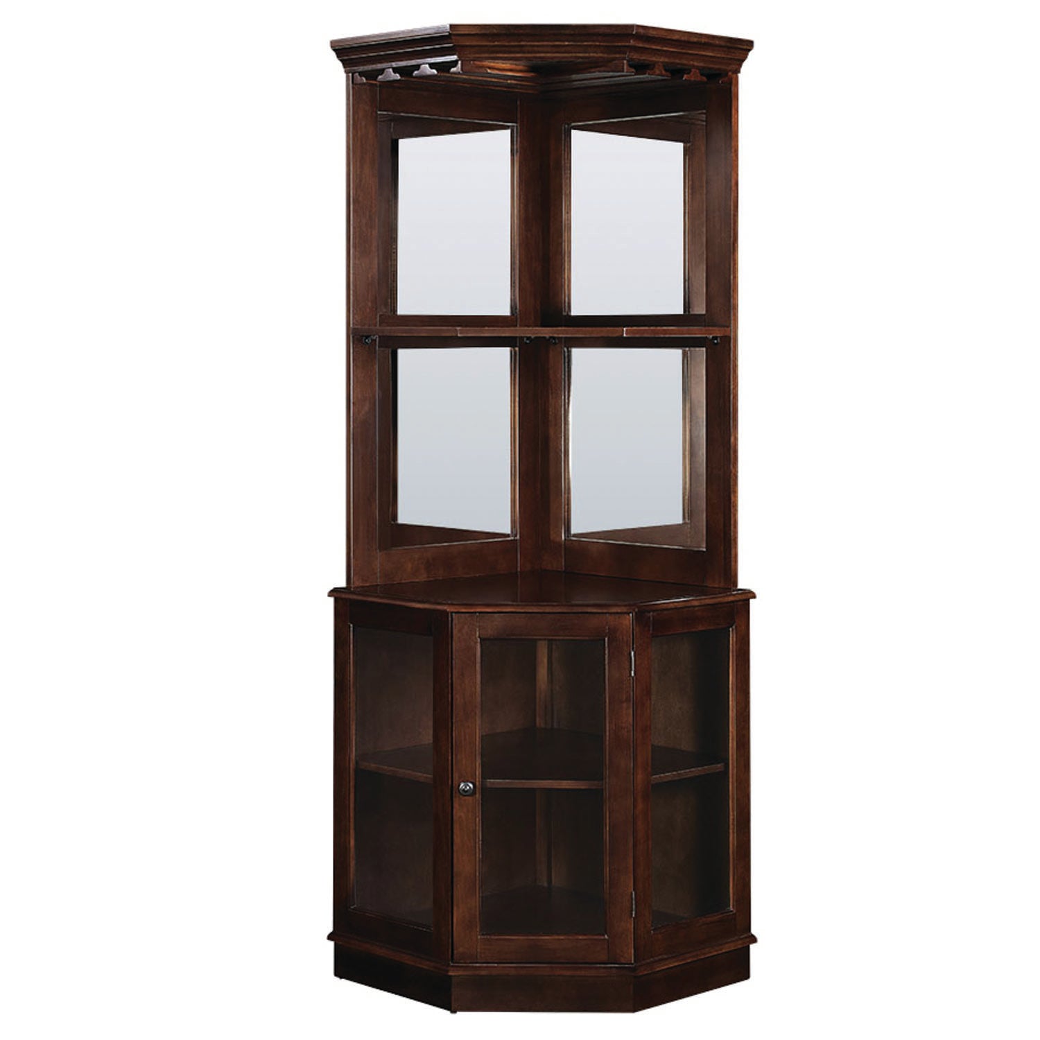 CORNER BAR CABINET - CAPPUCCINO
