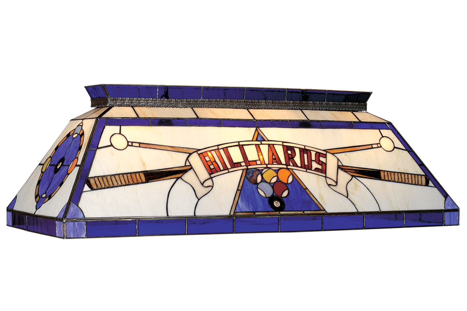44" TIFFANY BILLIARD LIGHT-BLUE