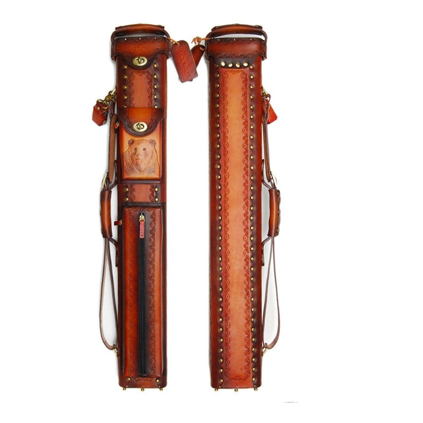 Delta Genuine Leather 3x6 Hand Tooled Case - Bear
