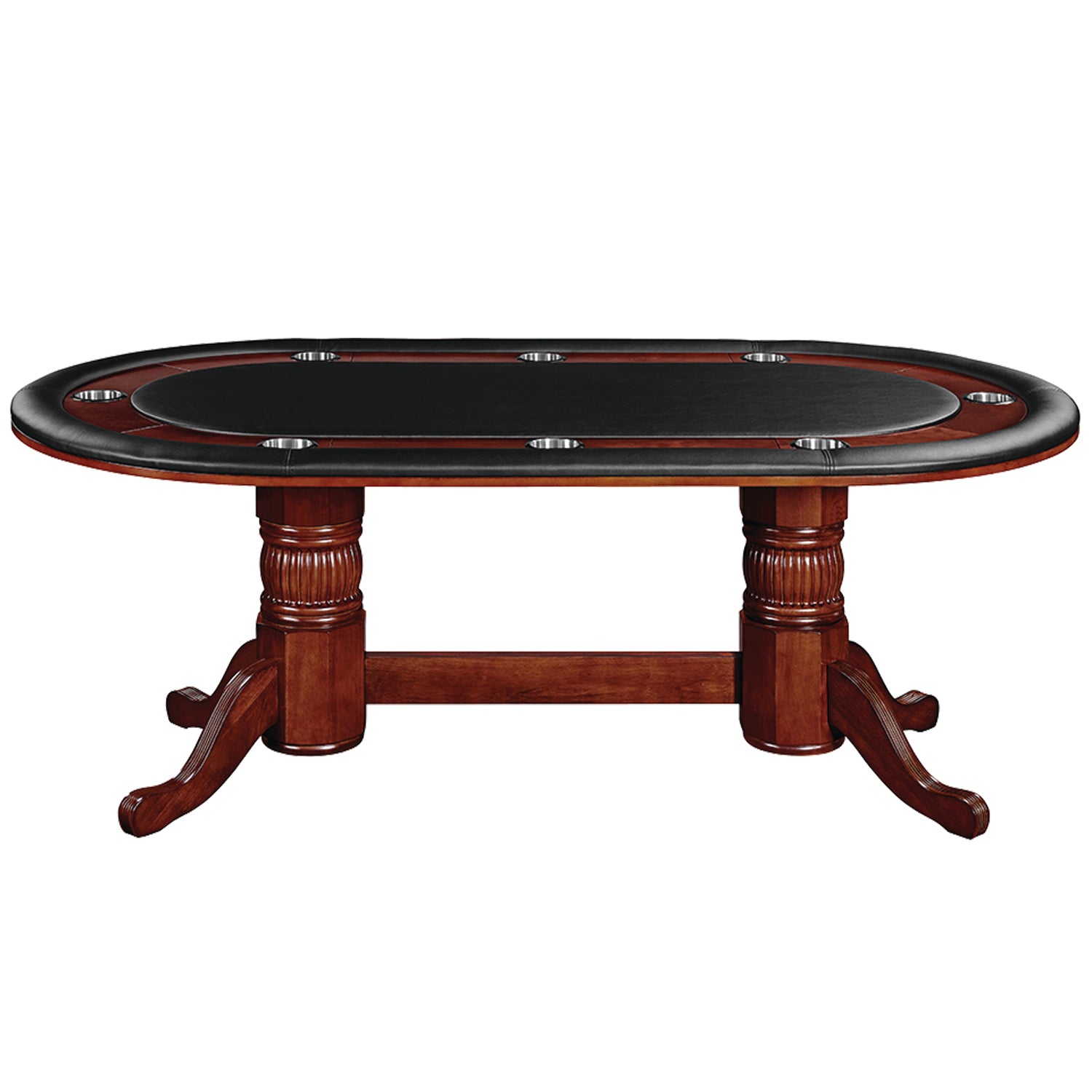 84" TEXAS HOLD'EM GAME TABLE WITH DINING TOP- ENGLISH TUDOR