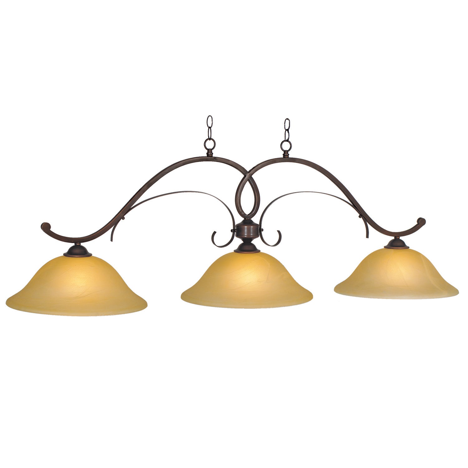 HAWTHORN - 56" 3LT BILLIARD LIGHT-OIL RUBBED BRONZE