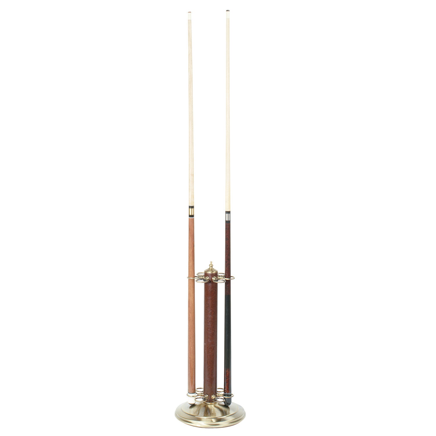 24"H POOL CUE HOLDER-LTHR BRN