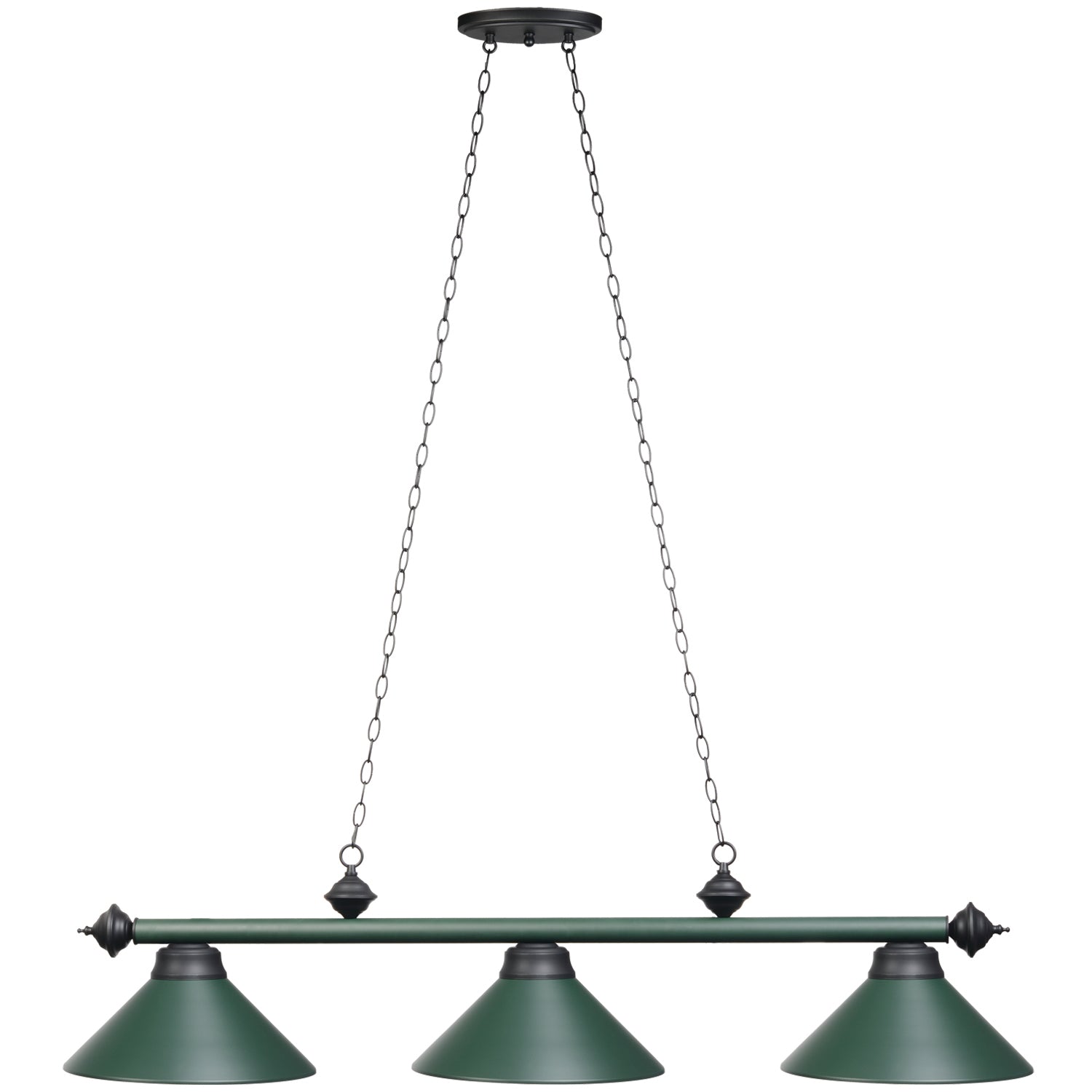 54" 3LT BILLIARD LIGHT- MATTE GREEN