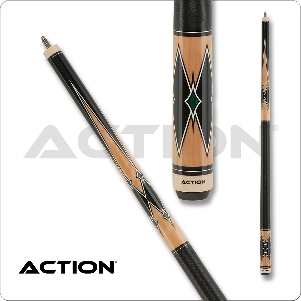 Action Classic - Maple & Black and Green Diamonds ACE04