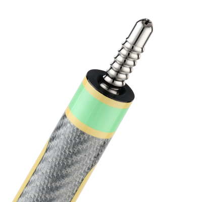 Poison Candy Sugar Pool Cue with Carbon Fiber Shaft - Green/Peach - No Wrap