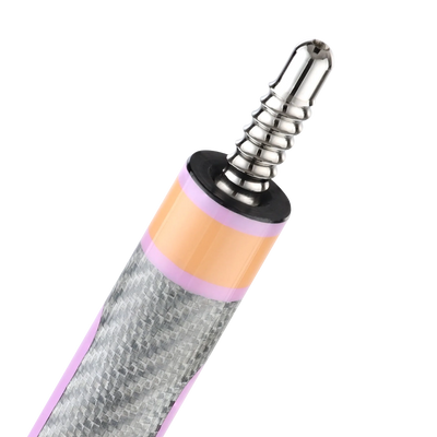 Poison Candy Sugar Pool Cue with Carbon Fiber Shaft - Peach/Lavender - No Wrap