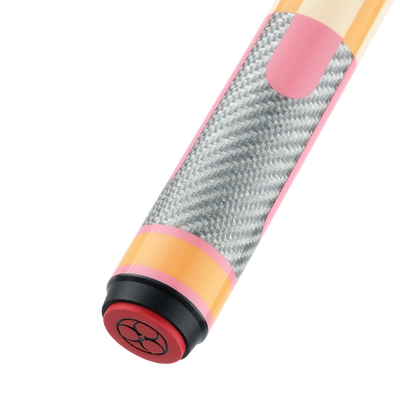 Poison Candy Sugar Pool Cue with Carbon Fiber Shaft - Peach/Pink - No Wrap