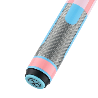 Poison Candy Sugar Pool Cue with Carbon Fiber Shaft - Pink/Light Blue - No Wrap