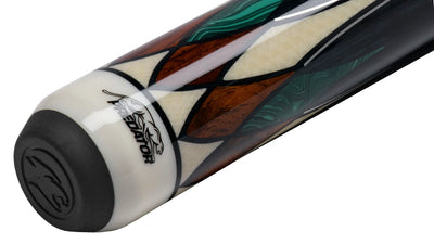 Queue de carambole Predator CRM Virtuoso Noir / Cocobolo et Malachite