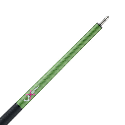 Poison VX Break Cue with Venom Carbon Fiber Shaft - Green/Pink