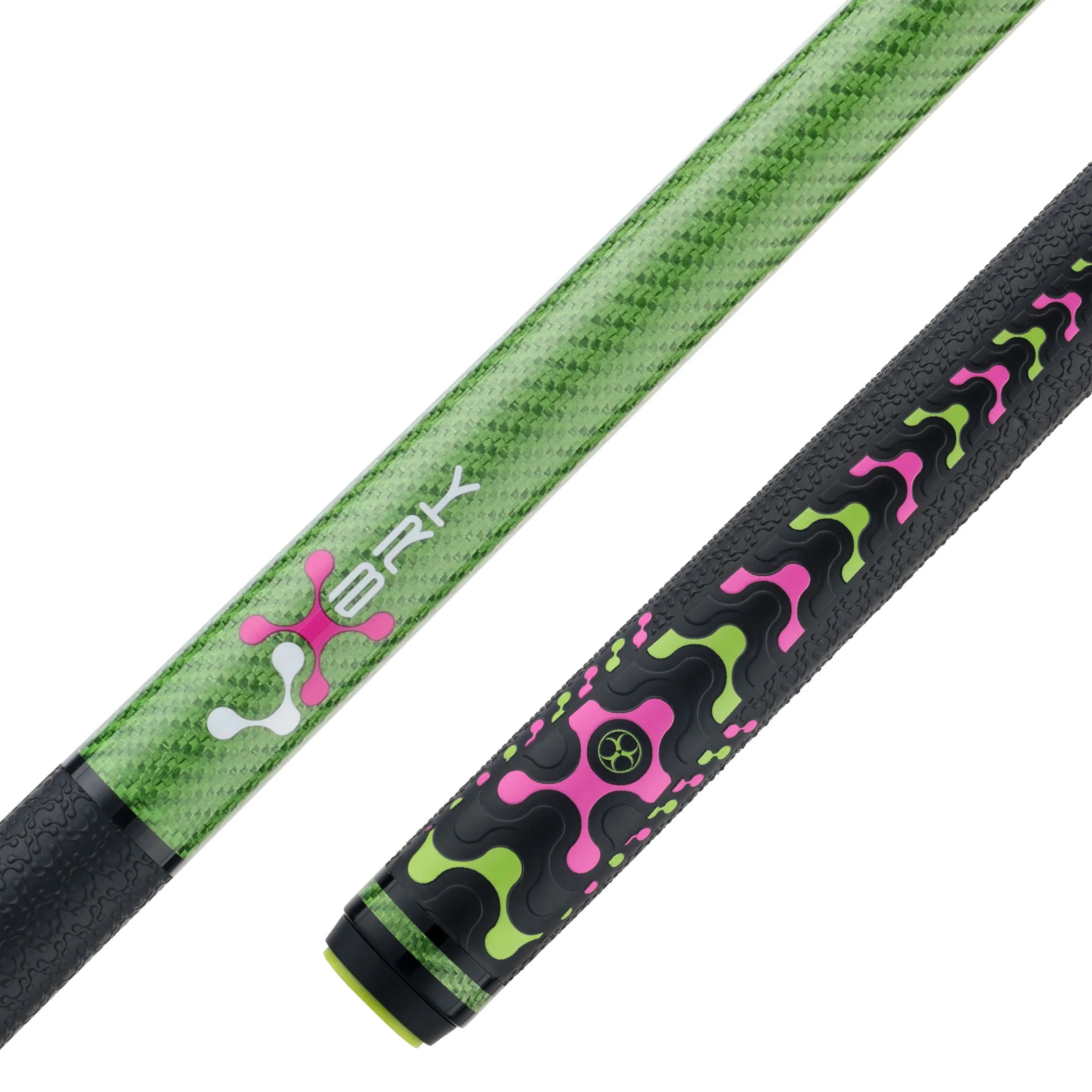Poison VX Break Cue with Venom Carbon Fiber Shaft - Green/Pink