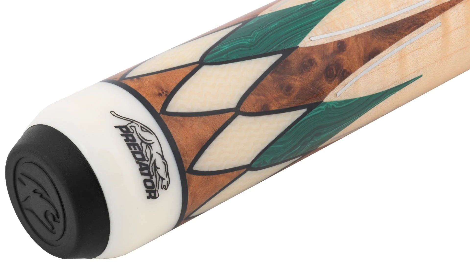 Predator CRM Virtuoso Natural Curly Maple / Green Malachite Carom Cue and 3-Cushion Cue