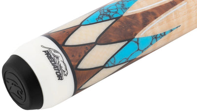 Predator CRM Virtuoso Natural Curly Maple / Turquoise Carom Cue and 3-Cushion Cue