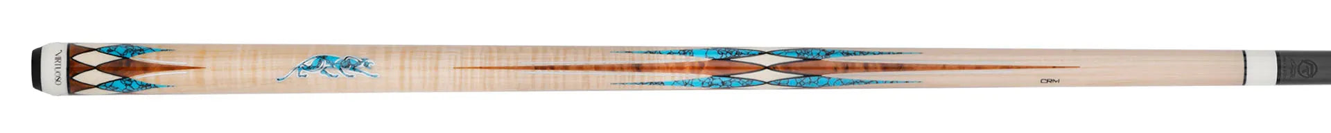 Predator CRM Virtuoso Natural Curly Maple / Turquoise Carom Cue and 3-Cushion Cue
