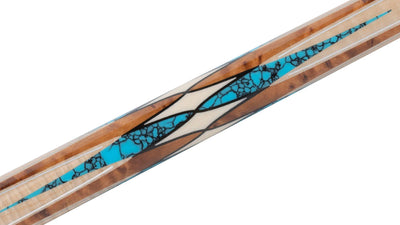 Predator CRM Virtuoso Natural Curly Maple / Turquoise Carom Cue and 3-Cushion Cue