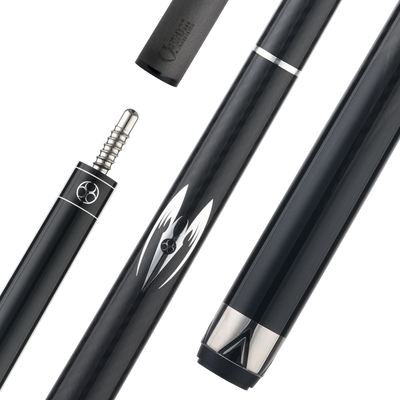 Poison Maelith Pool Cue with Carbon Fiber Shaft - Black/Black - No Wrap